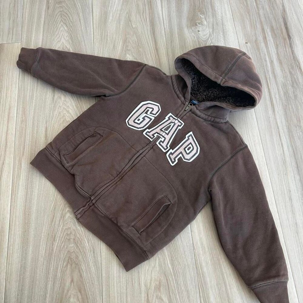 Gap Kids Chocolate Brown Zip up Hoodie Sweater